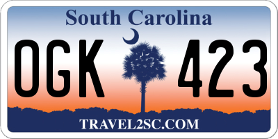 SC license plate OGK423