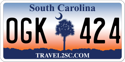 SC license plate OGK424