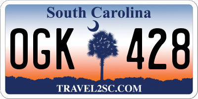 SC license plate OGK428