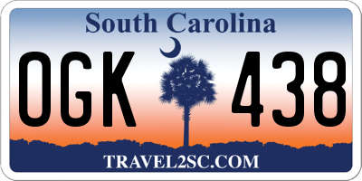 SC license plate OGK438
