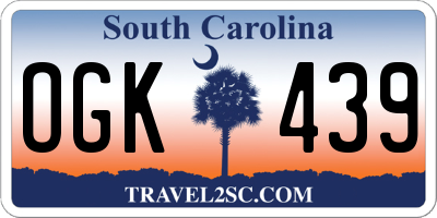 SC license plate OGK439
