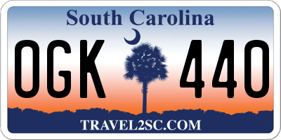 SC license plate OGK440