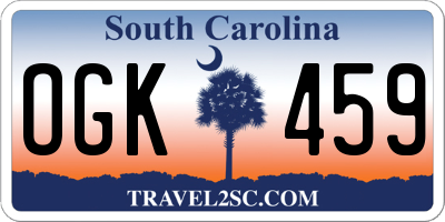 SC license plate OGK459