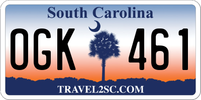 SC license plate OGK461