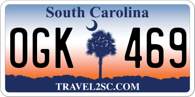 SC license plate OGK469