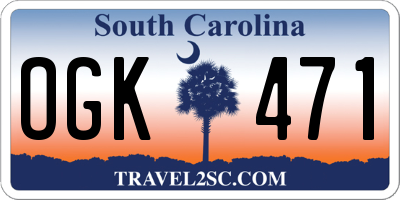 SC license plate OGK471