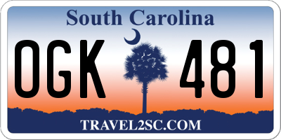 SC license plate OGK481
