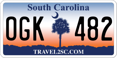 SC license plate OGK482