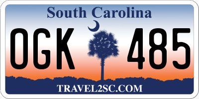 SC license plate OGK485
