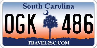 SC license plate OGK486