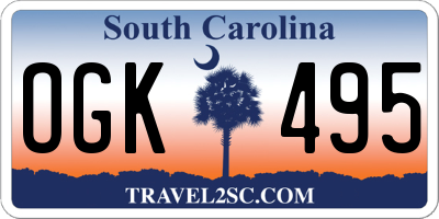 SC license plate OGK495