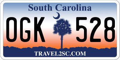 SC license plate OGK528