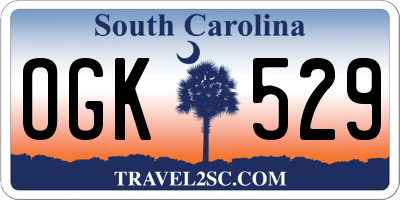 SC license plate OGK529
