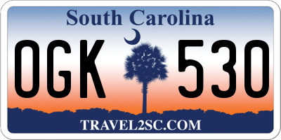 SC license plate OGK530