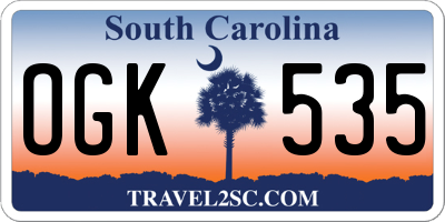 SC license plate OGK535