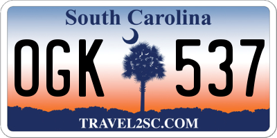 SC license plate OGK537