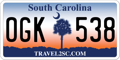 SC license plate OGK538