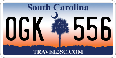 SC license plate OGK556