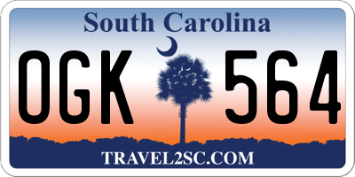 SC license plate OGK564