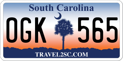 SC license plate OGK565