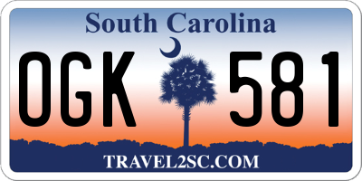 SC license plate OGK581