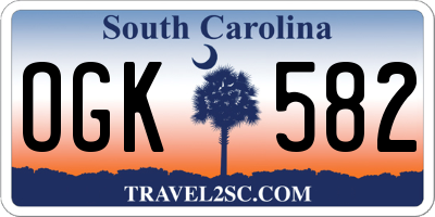 SC license plate OGK582