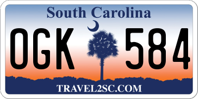 SC license plate OGK584