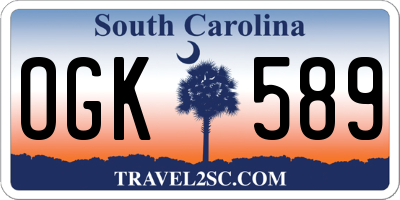 SC license plate OGK589