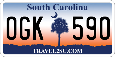SC license plate OGK590