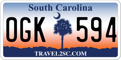 SC license plate OGK594