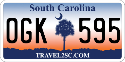 SC license plate OGK595