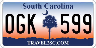 SC license plate OGK599