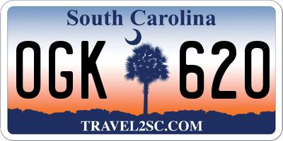 SC license plate OGK620
