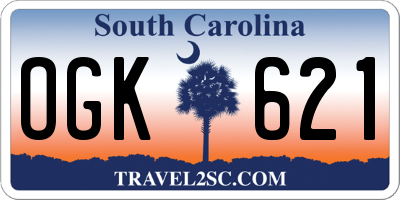 SC license plate OGK621