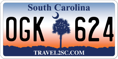 SC license plate OGK624