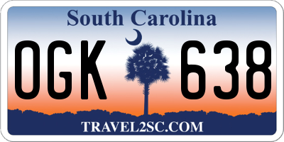 SC license plate OGK638