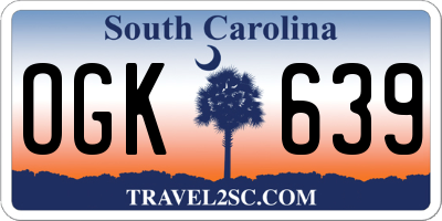 SC license plate OGK639