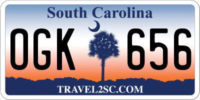 SC license plate OGK656
