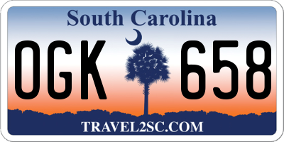 SC license plate OGK658