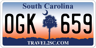 SC license plate OGK659