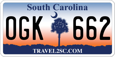 SC license plate OGK662