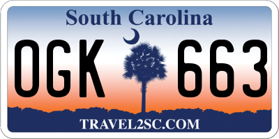 SC license plate OGK663