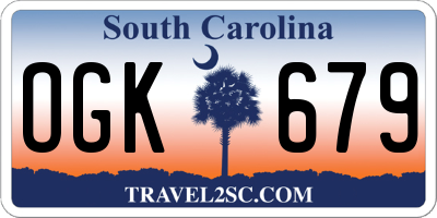 SC license plate OGK679