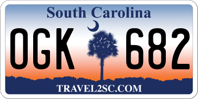 SC license plate OGK682