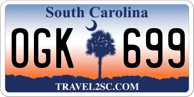 SC license plate OGK699