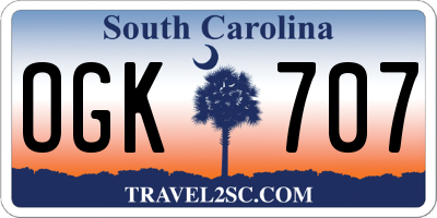 SC license plate OGK707