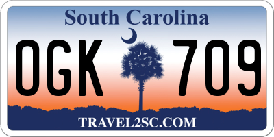SC license plate OGK709