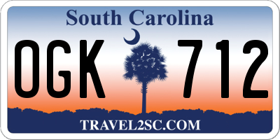 SC license plate OGK712