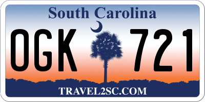 SC license plate OGK721