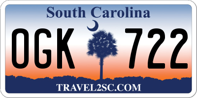 SC license plate OGK722